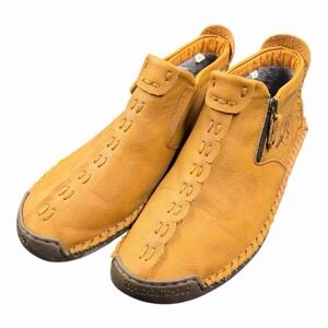 Soft Leather Mens Casual Ankle Boots Fashion Loafers Moccasins Non-Slip EUR 43